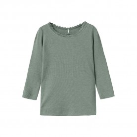 тениска,детски,тениски,name,it,kab,long,sleeve,t,shirt,green,(lily,pad,detail,melange)