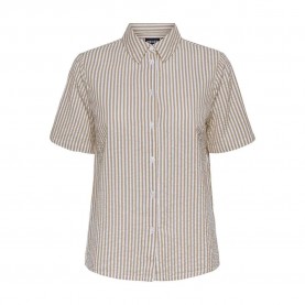 риза,с,къс,ръкав,дамски,блузи,дамски,ризи,pieces,sally,short,sleeve,shirt,beige,(nomad,stripes,cloud,dancer)