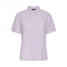 риза,с,къс,ръкав,дамски,блузи,дамски,ризи,pieces,sally,short,sleeve,shirt,pastel,lavender,stripes,cloud,dancer,(purple)