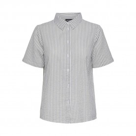 риза,с,къс,ръкав,дамски,блузи,дамски,ризи,pieces,sally,short,sleeve,shirt,tea,stripes,cloud,dancer,(grey)