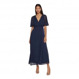 рокля,дамски,поли,и,рокли,vila,rilla,v,short,sleeve,long,dress,blue
