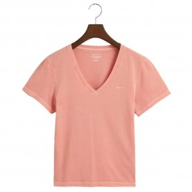 тениска,дамски,тениски,gant,reg,sunfaded,short,sleeve,v,neck,t,shirt,pink,(peachy,pink)