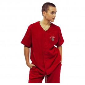 тениска,мъжки,тениски,grimey,lucky,dragon,terry,towelling,baseball,short,sleeve,v,neck,t,shirt,red