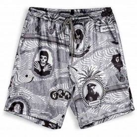 къси,панталони,дамски,панталони,grimey,supastar,satin,shorts,black,white