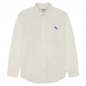 Риза с дълъг ръкав Wrangler 112350485 long sleeve shirt - Beige (White Oxford) риза,с,дълъг,ръкав,мъжки,ризи,wrangler,112350485,long,sleeve,shirt,beige,(white,oxford)
