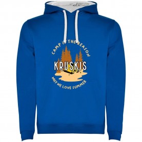 суичър,мъжки,пуловери,kruskis,camp,is,the,reason,bicolor,hoodie,blue,(royal,blue,white)