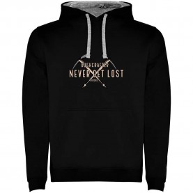 суичър,мъжки,пуловери,kruskis,never,get,lost,bicolor,hoodie,black,grey,(black)