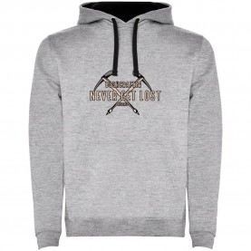 суичър,мъжки,пуловери,kruskis,never,get,lost,bicolor,hoodie,heather,grey,black,(grey)