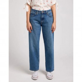 дънки,дамски,панталони,lee,rider,classic,relaxed,fit,jeans,mid,wash,(blue)