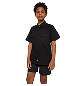 риза,с,къс,ръкав,мъжки,ризи,dickies,twill,short,sleeve,shirt,black