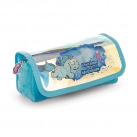 канцеларски,принадлежности,nici,unicorn,aquario,19x9x9,cm,pencil,case,blue,(green)