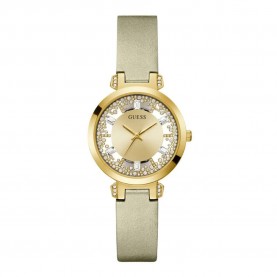 часовник,часовници,guess,crystal,clear,watch,golden
