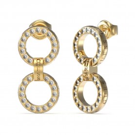 Guess JUBE03166 Circle Lights earrings - Golden (Gold) бижутерия,guess,jube03166,circle,lights,earrings,golden,(gold)