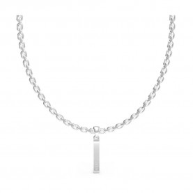 бижутерия,guess,x,plate,necklace,silver,(silver)