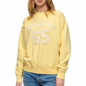 блуза,дамски,блузи,superdry,applique,athletic,loose,sweatshirt,pale,yellow,(yellow)
