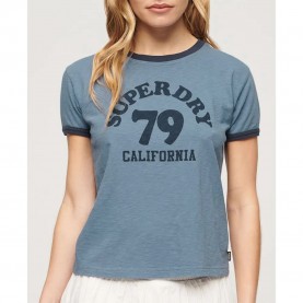 тениска,дамски,тениски,superdry,beach,graphic,fitted,ringer,short,sleeve,t,shirt,wedgewood,blue,(blue)