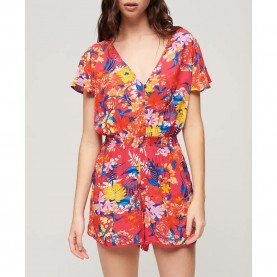 рокля,дамски,поли,и,рокли,superdry,beach,playsuit,short,sleeve,short,dress,multicolor,(pink,anenome)