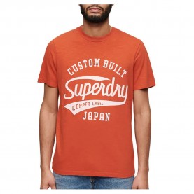 тениска,мъжки,тениски,superdry,copper,label,script,short,sleeve,t,shirt,orange,(denim,co,rust,orange,slub)