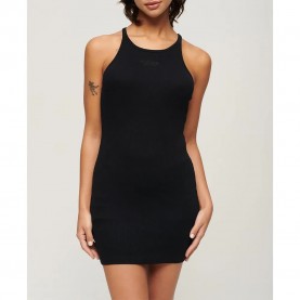 рокля,дамски,поли,и,рокли,superdry,embroidered,rib,racer,sleeveless,short,dress,black