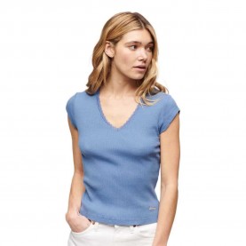 тениска,дамски,тениски,superdry,essential,lace,trim,short,sleeve,v,neck,t,shirt,wedgewood,blue,(blue)