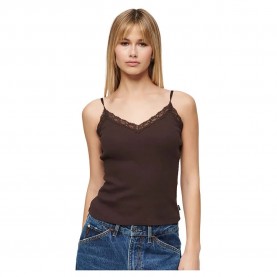 дамски,блузи,дамски,ризи,superdry,essential,lace,trim,sleeveless,blouse,brown,(dark,brown)