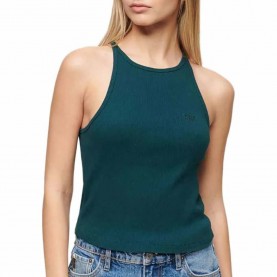 тениска,дамски,тениски,superdry,essential,logo,racer,sleeveless,t,shirt,dark,pine,green,(green)