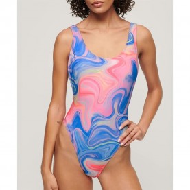 бански,костюм,дамски,бански,костюми,superdry,print,scoop,back,swimsuit,multicolor