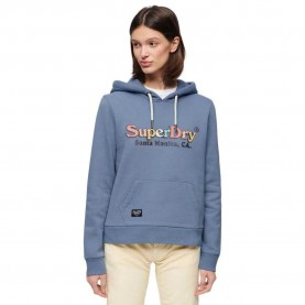 Суичър Superdry Rainbow Logo Graphic hoodie - Blue (Tidal Blue) суичър,дамски,блузи,superdry,rainbow,logo,graphic,hoodie,blue,(tidal,blue)