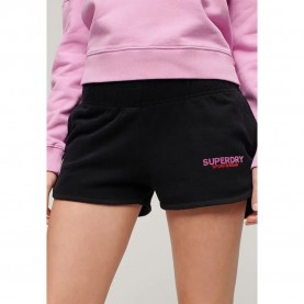 Къси панталони Superdry Sportswear Logo Racer sweat shorts - Black (Black) къси,панталони,дамски,панталони,superdry,sportswear,logo,racer,sweat,shorts,black,(black)