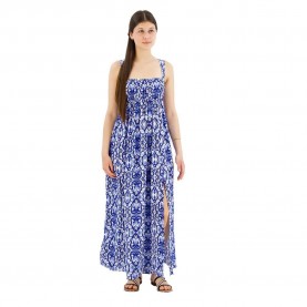 Рокля Superdry Tie Back sleeveless long dress - Blue (Tile Print Blue) рокля,дамски,поли,и,рокли,superdry,tie,back,sleeveless,long,dress,blue,(tile,print,blue)