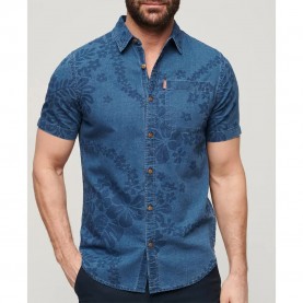 риза,с,къс,ръкав,мъжки,ризи,superdry,vintage,loom,short,sleeve,shirt,blue