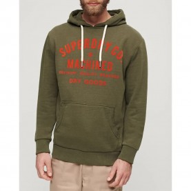 суичър,мъжки,пуловери,superdry,workwear,flock,graphic,hoodie,green,(khaki,marl)