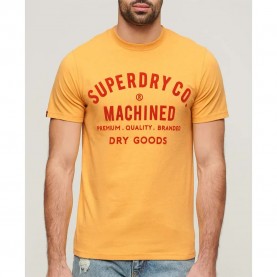 тениска,мъжки,тениски,superdry,workwear,flock,graphic,short,sleeve,t,shirt,yellow,(amber,yellow,marl)