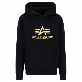 суичър,мъжки,пуловери,alpha,industries,basic,carbon,hoodie,black,(black,gold)