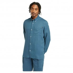 риза,с,дълъг,ръкав,мъжки,ризи,timberland,mill,brook,linen,chest,pocket,long,sleeve,shirt,dark,denim,(blue)