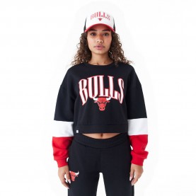 блуза,дамски,блузи,new,era,nba,colour,block,chicago,bulls,sweatshirt,red