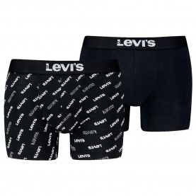 боксерки,мъжко,бельо,levi´s,®,logo,organic,co,boxers,2,units,black,white,(multicolor)
