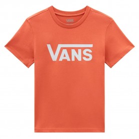 тениска,дамски,тениски,vans,flying,v,short,sleeve,t,shirt,black,(orange)