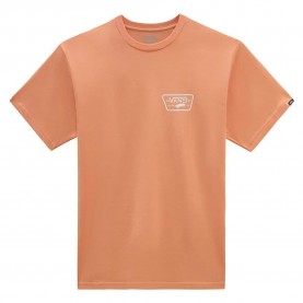 тениска,мъжки,тениски,vans,full,patch,back,short,sleeve,t,shirt,orange,(copper,tan,white)