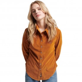 риза,с,дълъг,ръкав,дамски,блузи,дамски,ризи,superdry,cord,western,long,sleeve,shirt,brown