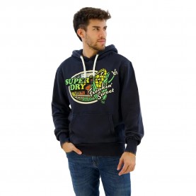суичър,мъжки,пуловери,superdry,neon,travel,graphic,loose,hoodie,eclipse,navy,(green)