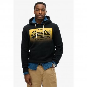 Суичър Superdry Vintage Box Gradient hoodie - Black (Black Nano Wash) суичър,мъжки,пуловери,superdry,vintage,box,gradient,hoodie,black,(black,nano,wash)