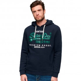 Суичър Superdry Vintage Premium Goods hoodie - Blue (Eclipse Navy Nano Wash) суичър,мъжки,пуловери,superdry,vintage,premium,goods,hoodie,blue,(eclipse,navy,nano,wash)