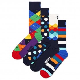 чорапи,мъжки,чорапи,happy,socks,multi,color,gift,set,half,long,socks,4,pairs,multicolor