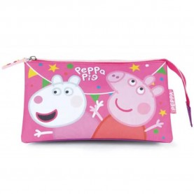 канцеларски,принадлежности,peppa,pig,triple,21x11x3.5,cm,pencil,case,pink,(multicolor,1)
