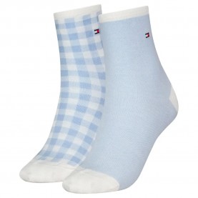 чорапи,дамски,чорапи,tommy,hilfiger,birdseye,gingham,short,socks,2,pairs,multicolor,(breezy,blue)
