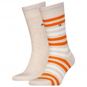 чорапи,мъжки,чорапи,tommy,hilfiger,duo,stripe,socks,2,pairs,multicolor,(beige,melange)
