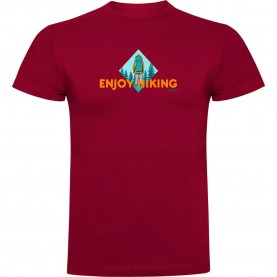тениска,мъжки,тениски,kruskis,enjoy,hiking,short,sleeve,t,shirt,dark,red,(red)