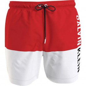 бански,гащета,мъжки,бански,костюми,calvin,klein,km0km00994,swimming,shorts,red,(hot,heat)