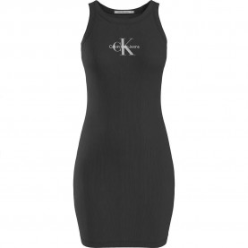 дънки,дамски,поли,и,рокли,calvin,klein,jeans,archival,monologo,sleeveless,dress,black